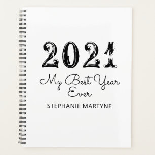 2021 Best Year Ever Personalised White Planner