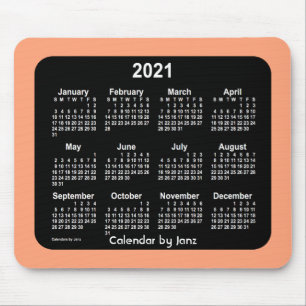 2021 Black Coral Calendar by Janz Mousepad