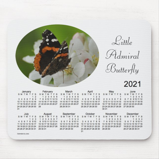 2021 Butterfly Calendar by Janz Mouse Pad (Front)