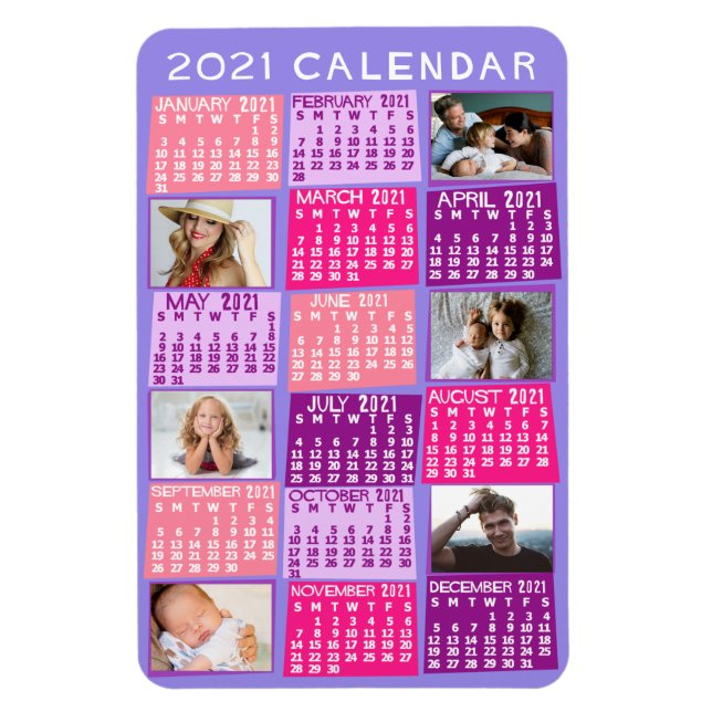 2021 Calendar (See Description for New Version) Magnet (Vertical)