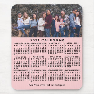 2021 Calendar (See Description for New Version) Mouse Pad