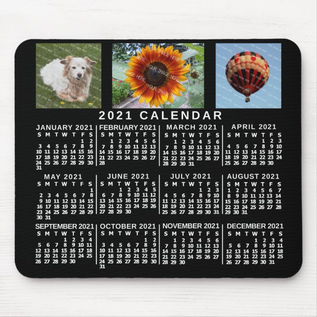 2021 Calendar (See Description for New Version) Mouse Pad (Front)
