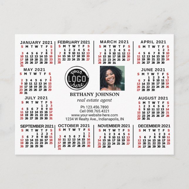 2021 Calendar (See Description for New Version)  Postcard (Front)
