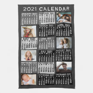 2021 Calendar (See Description for New Version)  Tea Towel