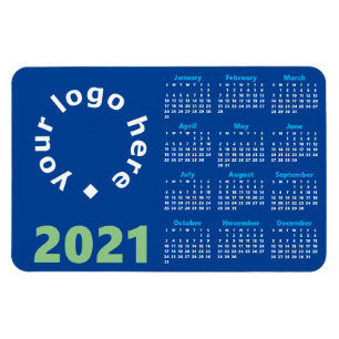 2021 Calendar w/ Your Company Logo & Brand Colors Magnet