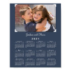 2021 Calendar with Your Photo and Name on Navy
