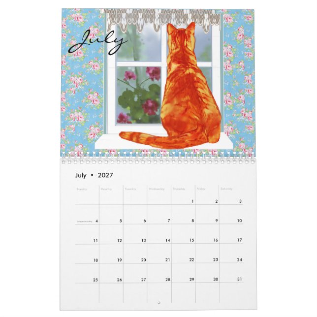 2021 Cats Just Wanna Have Fun Cat Art 2021Calendar Calendar (Jul 2027)