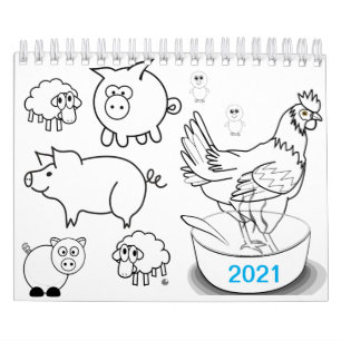 2021 Children's Colourful Book Calendar Spanish