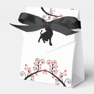 2021 Chinese New Year Ox and Red Blossoms Favour Box