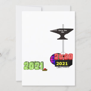 2021 Crushing 2020 with Happy New Year Anvil Invitation