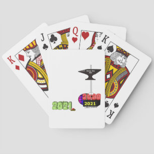 2021 Crushing 2020 with Happy New Year Anvil Playing Cards