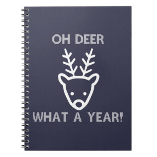 2021 Deer Head Oh Deer What A Year End Of Year Notebook