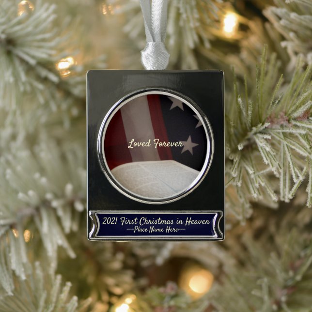 2021 First Christmas in Heaven Patriotic Ornament (Tree)