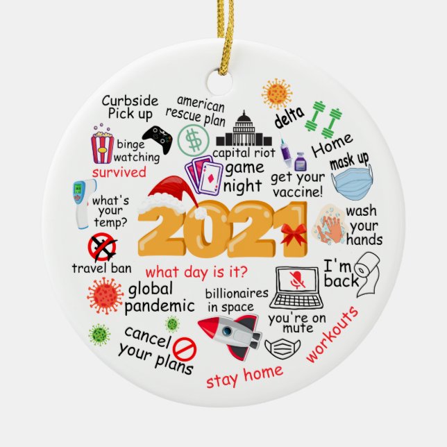 2021 Funny Christmas Decoration Commemorative (Front)