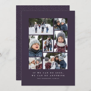 2021 funny motivational photo collage plum holiday card