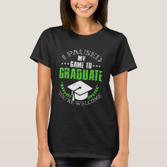 2021 Gamer Graduate Graduation Cool T-Shirt (Front)