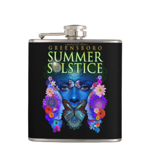 2021 Greensboro Summer Solstice Festival Keepsake Hip Flask