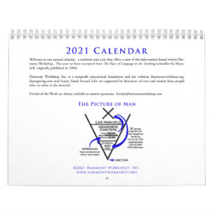 2021 Harmony Workshop Calendar