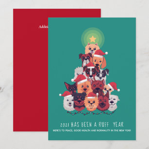 2021 It's been a RUFF Year DOG Christmas Tree