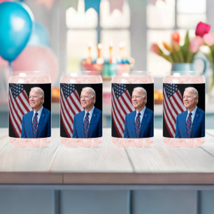 2021 Joe Biden US President Portrait Can Glass
