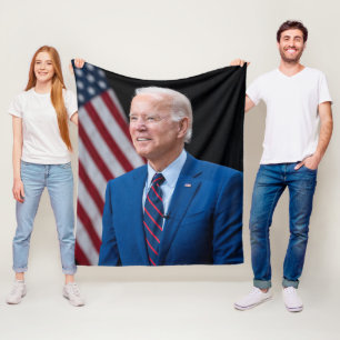 2021 Joe Biden US President Portrait Fleece Blanket