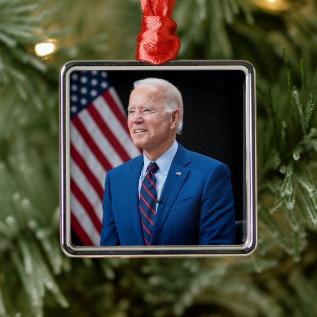 2021 Joe Biden US President Portrait Metal Tree Decoration (Tree)
