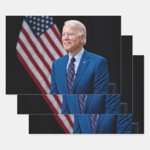 2021 Joe Biden US President Portrait Wrapping Paper Sheet
