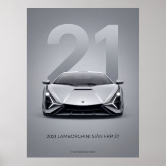 2021 Lamborghini Sián FKP 37 Poster