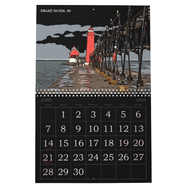 2021 LIGHTHOUSE CALENDAR (Jun 2026)