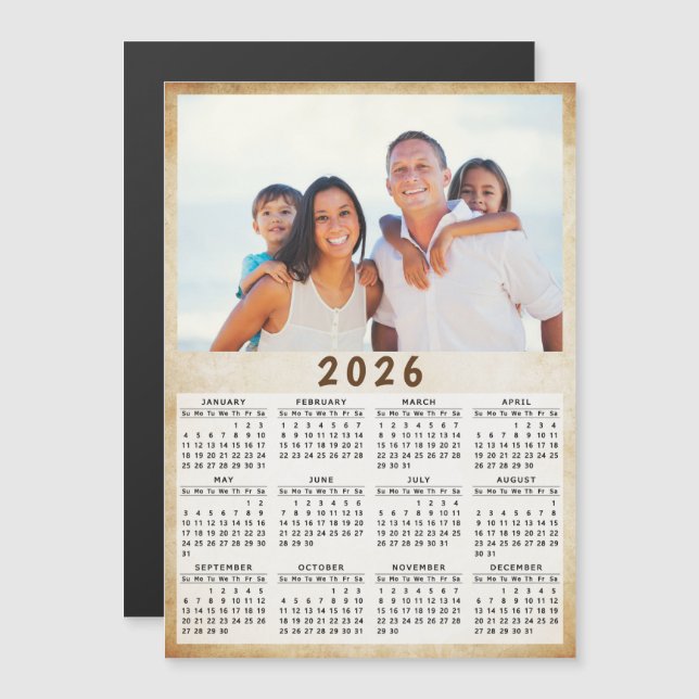 2021 Magnetic Photo Calendar (Front/Back)