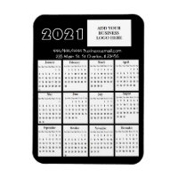2021 Mini Calendar Refrigerator Business Logo
