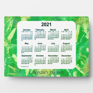 2021 Recoleta Green Tracks Desk Calendar by Janz Plaque