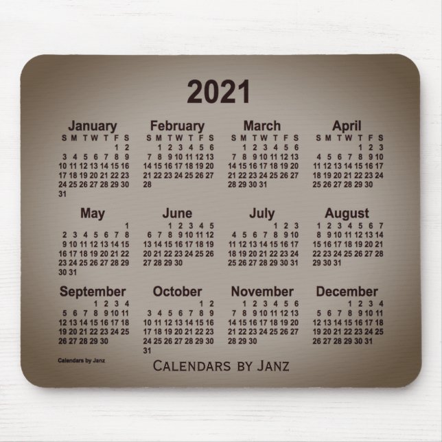 2021 San Telmo Grey Calendar by Janz Mouse Pad (Front)