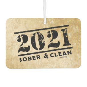 2021 Sober & Clean Drug & Alcohol Addiction Free Car Air Freshener