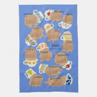 2021 Spill the Tea Calendar Kitchen Towel