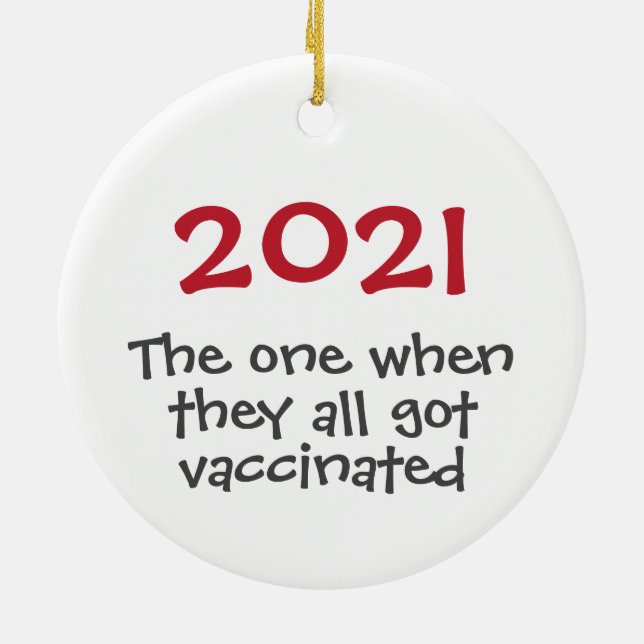 2021 the one with the vaccine Christmas ornament (Back)
