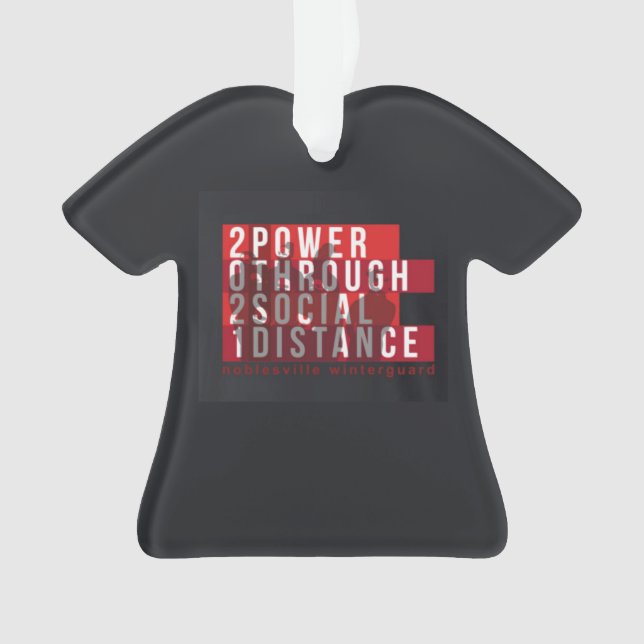 2021 Winter Guard - Power Through Social Distance  Ornament (Front)