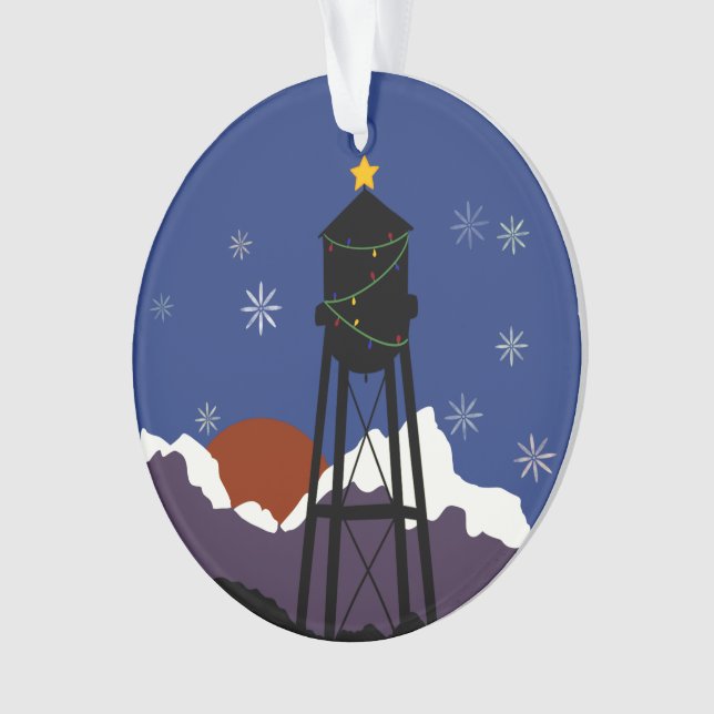2021 Winter Water Tower Ornament  (Front)