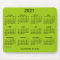 2021 Yellow Green Calendar by Janz Mouse Pad
