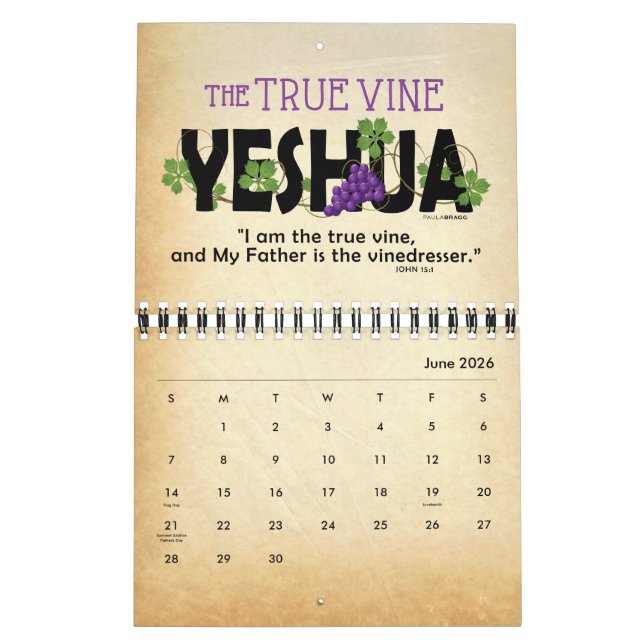 2021 YESHUA Jesus Jewish Name Christian Messiah Calendar (Jun 2026)