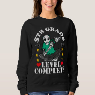 2022 5th Grade Graduation Boy Skeleton Video Game  Sweatshirt