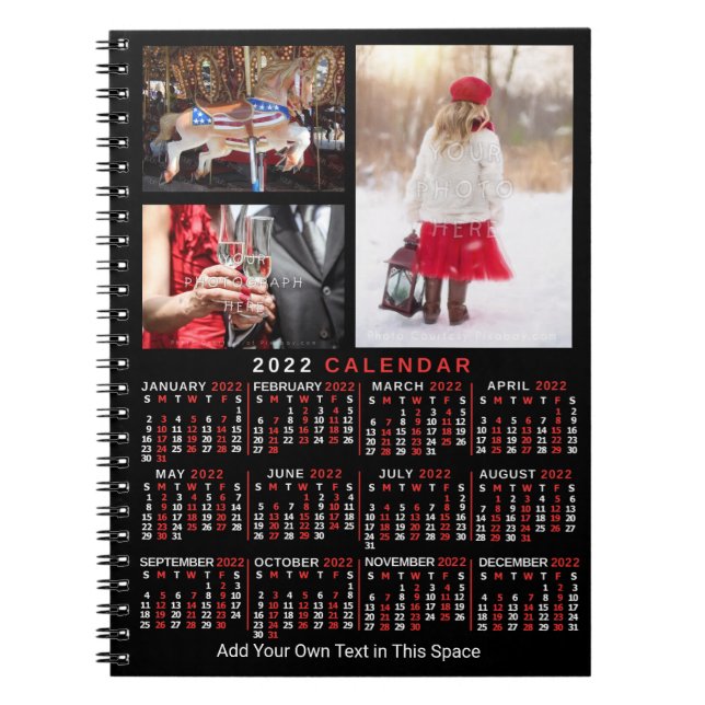 2022 Calendar (See Description for New Version)  Notebook (Front)