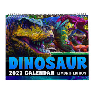 2022 DINOSAUR WORLD CALENDAR: Kids Calendar Print