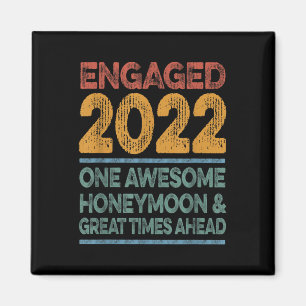 2022 Engagement Awesome Honeymoon Wedding Bride Gr Magnet