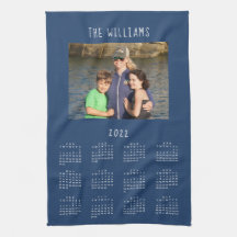 2022 Family Photo Blue Calendar
