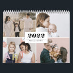 2022 Family Photo Collage Modern Simple Elegant Calendar<br><div class="desc">2022 Family Photo Collage Modern Simple Elegant Calendar</div>