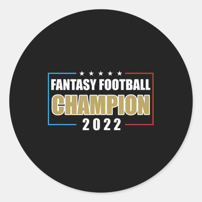 2022 Fantasy Football Champion USA Football Classic Round Sticker (Front)