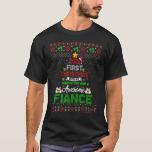 2022 First Christmas With My Smokin Hot And Fiance T-Shirt