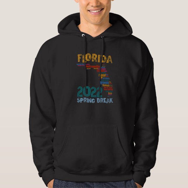 2022 Florida Spring Break Trip Vacay Squad Cities  Hoodie (Front)