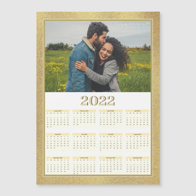 2022 Full Year Magnetic Calendar Custom Photo (Front)